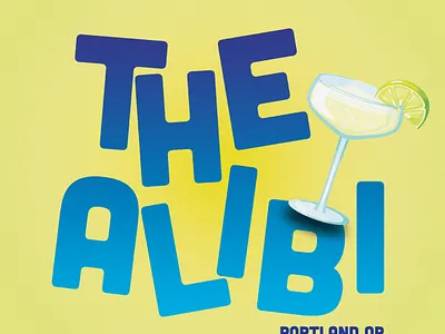 The Alibi design graphic design illustration logo simple ty typography vector