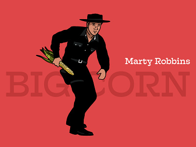 Marty Robbins' Big Corn - Personal Project illustration