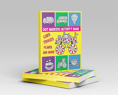 Dot Markers Activity Book adult book cover book cover children coloring book cover coloring book cover design graphic design illustration kindle direct publishing