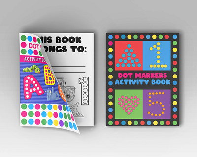 Dot Markers Activity Book adult book cover book cover children coloring book cover coloring book cover design graphic design illustration kindle direct publishing