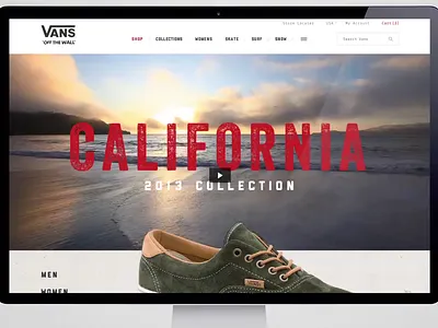 Vans UX & Interaction Design design e commerce ecommerce graphic design homepage interaction design motion graphics product design prototyping responsive responsive design ui user experience ux vans web design