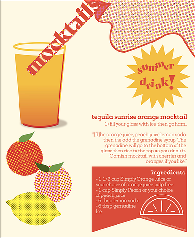 Mocktail Infographic adobe branding colors design graphic design illustration infographic logo warm
