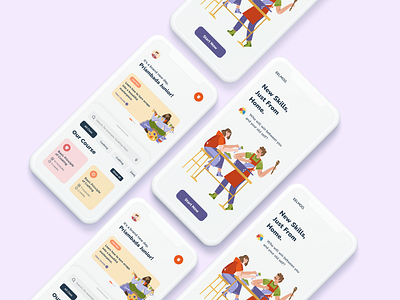 EELMOO. — UI/UX Design Mockup academic class color cooking covid 19 crafting design designing education graphic design masterclass mobile app pandemic pastel skill ui uiux ux