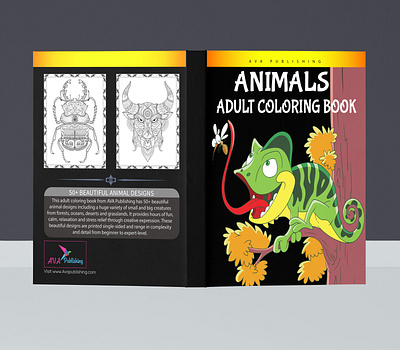 Animals Adult Coloring book adult book cover book cover children coloring book cover coloring book cover design graphic design illustration kindle direct publishing