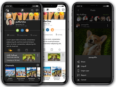App Design - Puffy App app app design cannabis ui ux