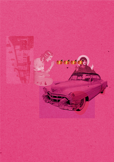 booty like a cadillac collage dadaism illustration mixed media remix