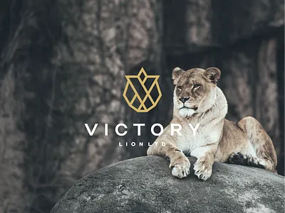 Victory Lion Ltd branding character design forest icon invenstment king lion logo symbol tiger vector victory