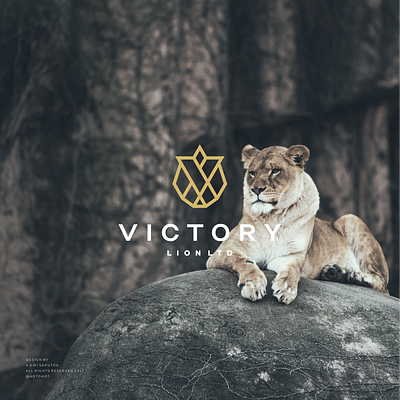 Victory Lion Ltd branding character design forest icon invenstment king lion logo symbol tiger vector victory