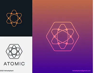 Atomic - logo concept atom blockchain logo brand design branding creative logo crypto logo geometric logo gradient logo hexagonal logo icon lines logo logo logo concept logo design logo design ispiration logo designer logo ideas modern logo technology logo