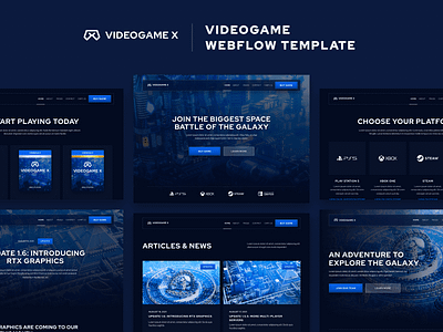 Presentation | Videogame X - Videogame Webflow Template playstation