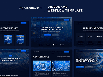 Videogame X - Videogame Webflow Website Template