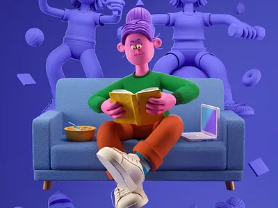 PERSONA 3d c4d cha character illustration octane womam