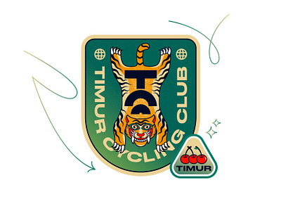 Timur Cycling Club adobe illustrator badge character cycling club design flat illustration illustration lion sticker vector