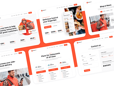 Home - Deliver X | Delivery App Webflow Website Template mobile app