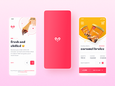 Online Ice Cream Store App UID Concept 3d app branding clean design e com graphic design ice cream illustration logo typography ui ux