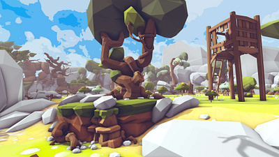 Wood Land emaceart forest lowpoly meadows wooden