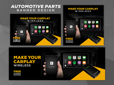 Automotive Parts - Banner Design accessories auto auto repair automobile automotive automotive design automotive parts store automotive web banner autoparts car car dealership car poster car wash carplay landing page parts responsive banner vehicle web banner website