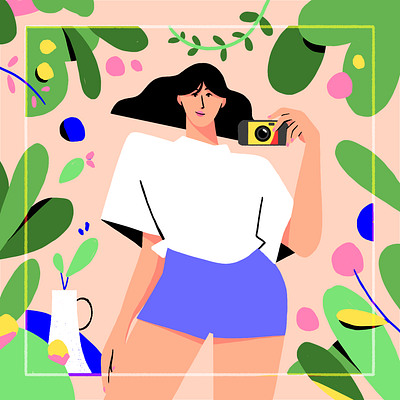 Snap ! Plants colour design drawing fashion illustration paris style