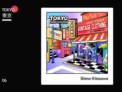 Vintage-Shimokitazawa clothes design icon illustration retro shimokitazawa ui vintage vintage shimokitazawa