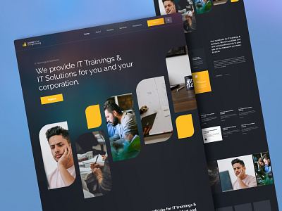Training Institute Web Design clean cleanui company corporate dark darkui design institute it it training landing page design landingpage livepage minimal nepal simpleui training ui webdesign website