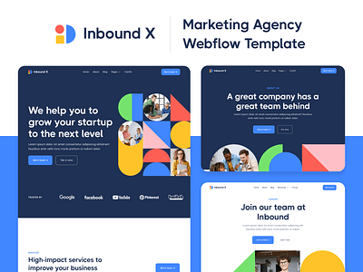 Compositions - Inbound X | Social Media Agency Webflow Template inbound marketing