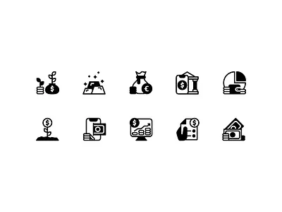 Finance Icon set app art branding clean design finance flat graphic design icon icon set illustration illustrator logo minimal mobile ui ux vector web website