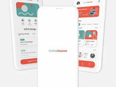Online Course App Mobile animation design graphic design illustration mobile mobile app online course ui ui design uiux ux