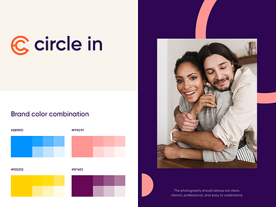 Circle In - Branding & Web Design brand book brand guidline brand identity branding clean colors design logo logo design logotype redesign saas ui web app web app design web design website website design