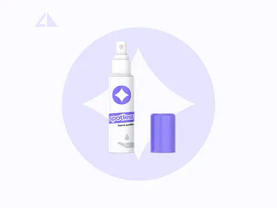Spotless - hand sanitizer branding design flat hand sanitizer icon logo minimal spotless vector