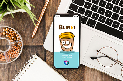Blinki: One-stop coffee service mobile app adobe xd cxd persona prototype style guide ui user experience design ux design voice assistant vui vux wireframe