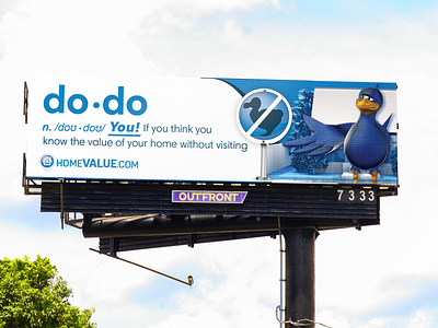 Billboard Concept – HomeValue.com 3d advertising billboard bird branding campaign design digital estate house large marketing mockup mortgage print real realestate realestateagent realtor realty