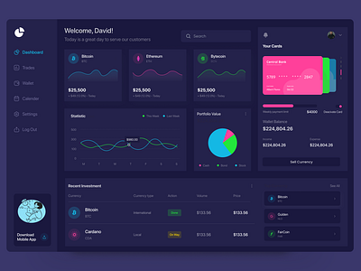 Cryptocurrency Web App admin bitcoin bitcoin wallet blockchain crypto crypto currency crypto exchange crypto trading crypto wallet crypto web app cryptocurrency dashboard ethereum finance financial token ui uiux ux webapp