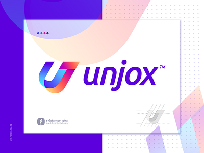 U + J Logo Mark abstract logo animation app logo branding creative logo designer design gradient icon design j logo letter logo letter mark logo logo design logo designer modern logo saas logo senior logo designer simple software logo u logo