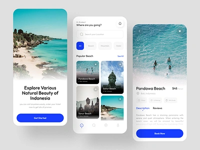 Cawyu - Travel Mobile App app app travel beach booking clean concept destination mobile mobile app mobile design modern mountain touring travel travel app travel booking travel mobile app ui