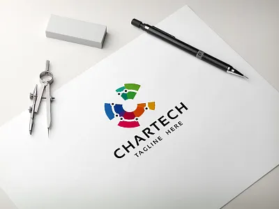 Chart Tech Letter C Logo financial