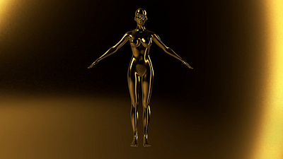 Fracture 3d animate animation c4d design designstudent figure fracture gold motion graphics