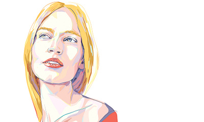 Pop Arts Calm Render editorial art editorial design fashion illustration golden girl magazine illustration pop art portrait art portraiture supermodel