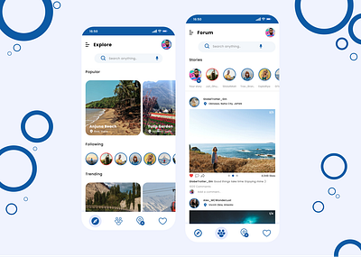 Exploria: A Travel App app design application design explore figma instagram inteface mobile app mobile app design mobile ui pinterest product design travel travel app ui ui design user interaction ux