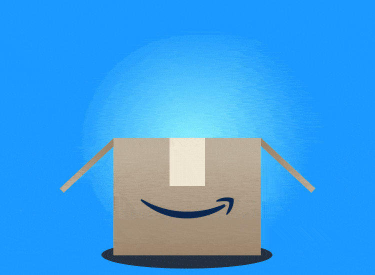 Grubhub + Amazon 2d animation amazon animation blue delivery food delivery illustration partnership vector illustration