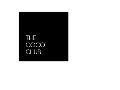 Logo for THE COCO CLUB (anno 2021) black branding design illustrator logo vector white