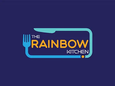 The Rainbow Kitchen Logo 3d animation app branding crative logo design flat flat logo graphic design illustration illustrator logo logodesign minimal minimal logo motion graphics typography ui ux vector