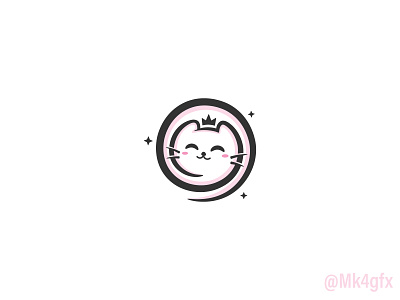 Cat Roll Logo (for sale) animal branding cat cats cute design fun graphic design happy illustration logo logo 2d logos modern pet pets spiral