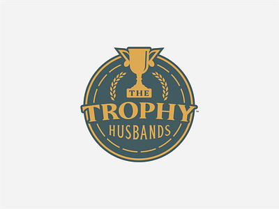The Trophy Husbands badge branding brian white design fun graphic design illustration logo logo design trophy vector
