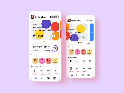 Money Wallet App 2d app app design brading branding clean concept creative dailyui design figma flat graphic design minimal mobile typography ui ux