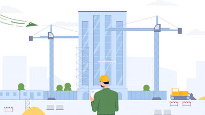 Building architecture blue building buildings city cityscape color design ecology graphic design green illustration landscape town urban vector