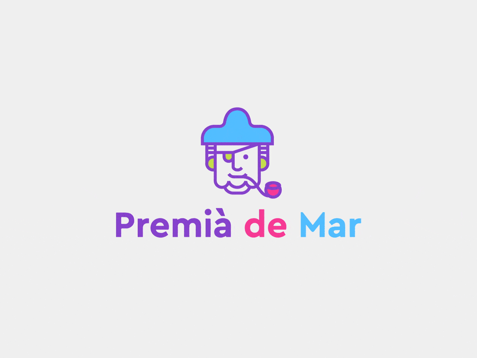 Premià de Mar logotype branding character flowers logo pirate town