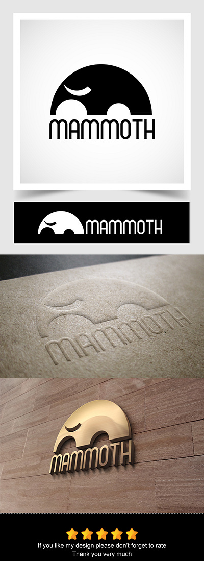 Mammoth Logo for Sale animal bold brand branding design logo logo design mammoth