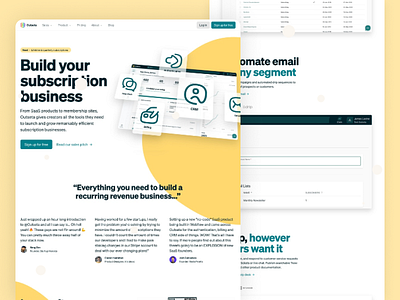Saas Outseta - Marketing Website clean clean ui design landing page landingpage marketing marketing website ui ui design uidesign ux ux design website ui