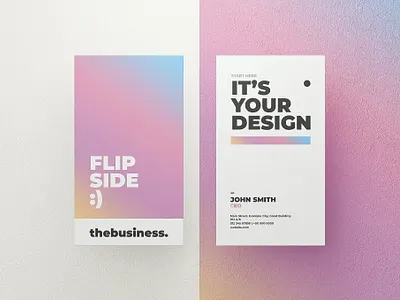 Gradient Business Card Mock-Up 3d 3d text 80s animation branding business business card card business card mockup design designposter graphic design illustration logo logo text mockup motion graphics ui