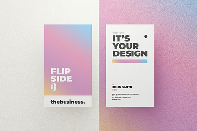 Gradient Business Card Mock-Up 3d 3d text 80s animation branding business business card card business card mockup design designposter graphic design illustration logo logo text mockup motion graphics ui